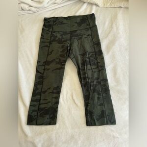 Lululemon Fast and Free Camo Crop 19”